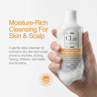 CLn 2-in-1 Gentle Wash & Shampoo 8oz 3-Pack CLn Skin Care 