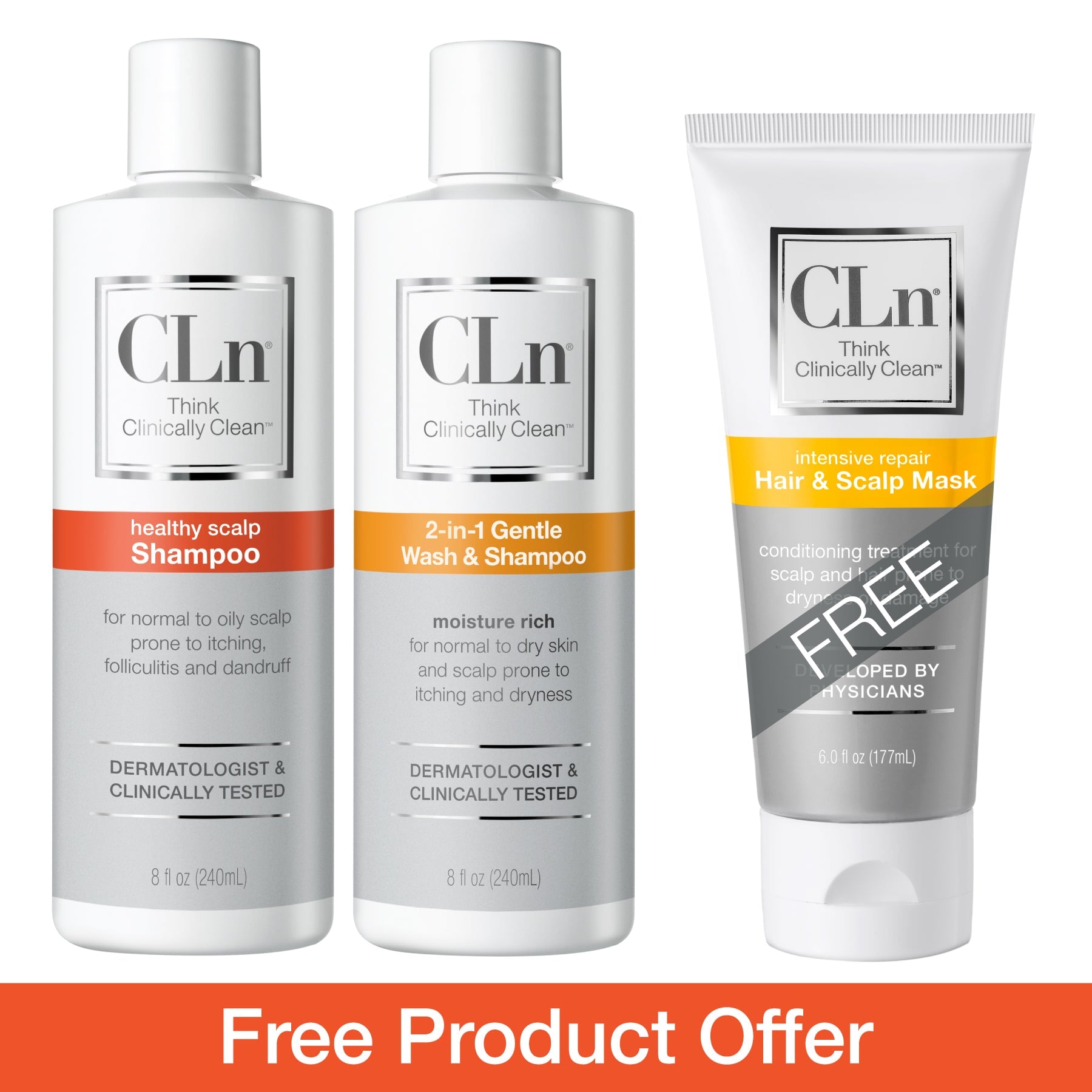 Scalp & Hair Health Bundle CLn Skin Care